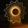 USB Power 3D Windmill Night Light Wooden Rotating Music Box Creative Gift Table Lamp Home Desktop 