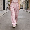 Women's Vintage Street Style Pink Camo Casual Pants by Inlyline