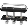 [US Local Warehouse] 3-Station Edge Roller Bender 0-90 Bending Angle Hand Sheet Metal Bender with Aluminum Alloy Handle Metal Bending Tool for Making 1/2 to 5 in 13 to 130mm Bends (Black)