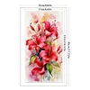 Red Lily Flower-14CT Stamped Cross Stitch 25*45cm/9.84*17.72in