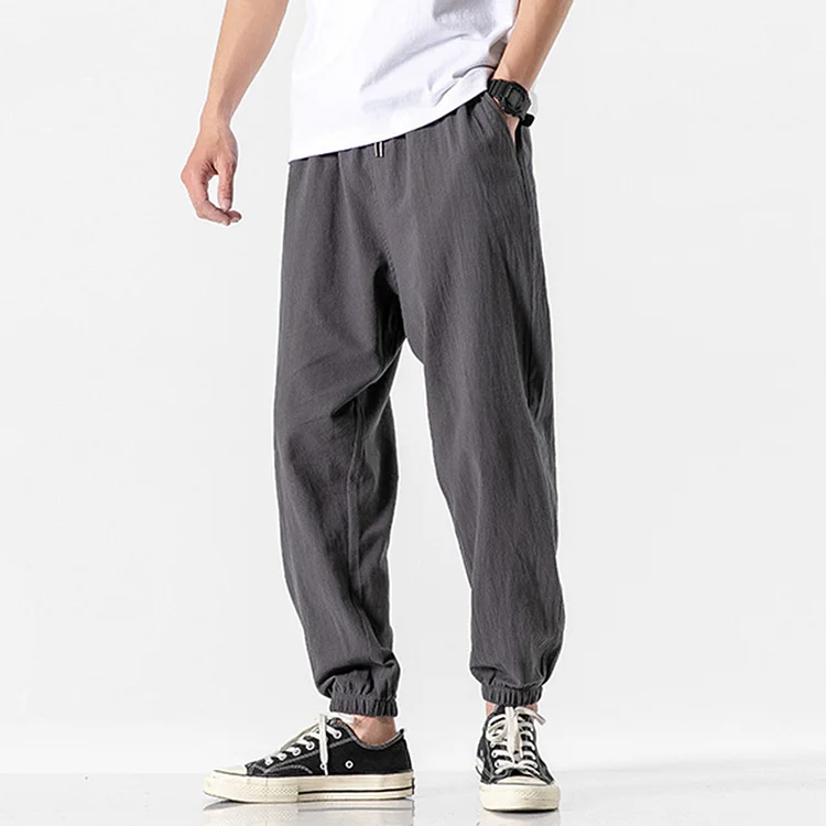 Men's Vintage Cotton Linen Pocket Casual Pants