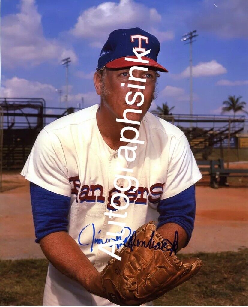 Jim Shellenback Autographed 8x10 Texas Rangers #2