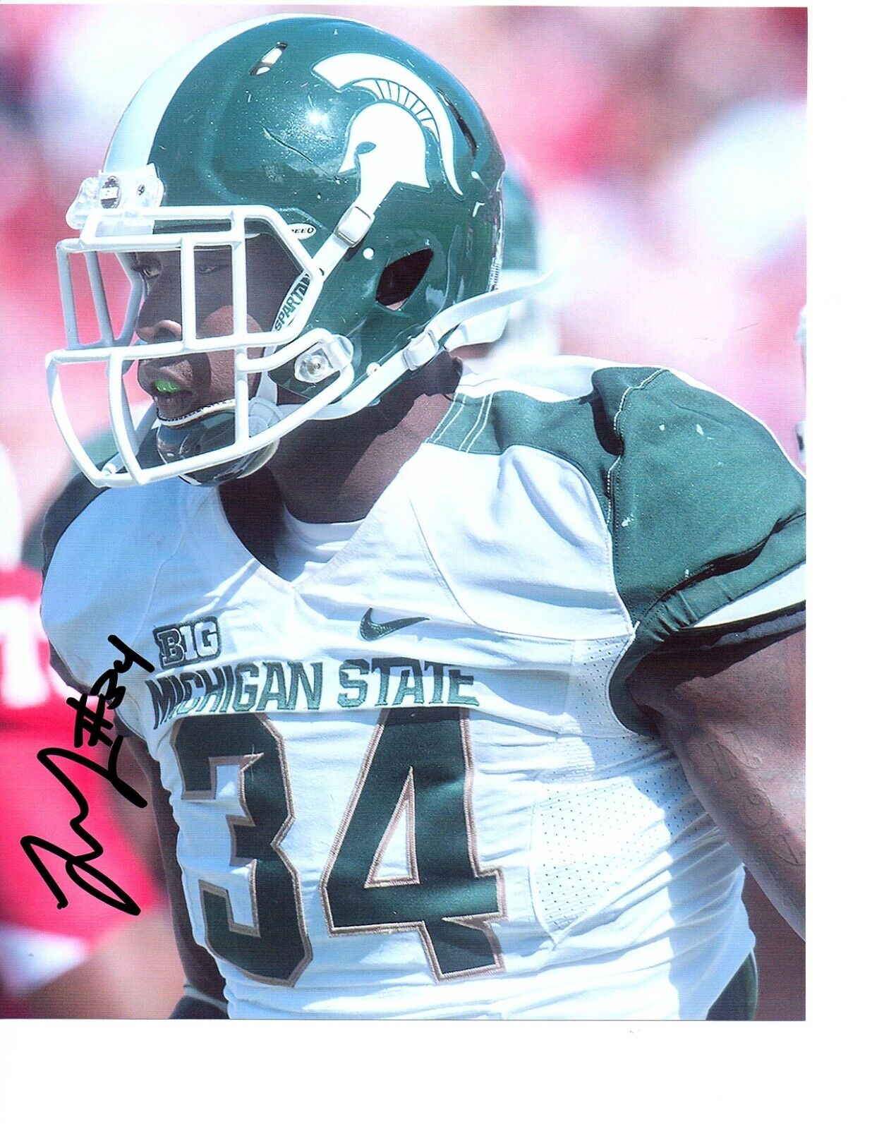 Taiwan Jones signed autograph 8x10 Photo Poster painting Michigan State Spartans football MSU d