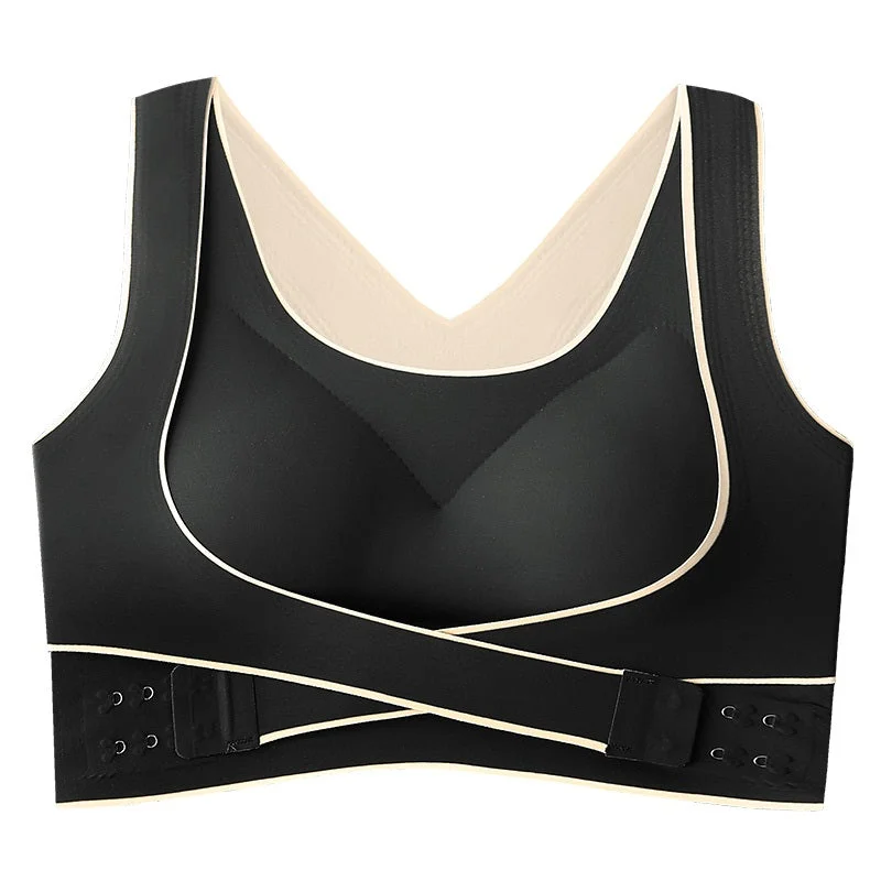 SUMMER NEW COOL SEAMLESS LIFT SPORTS BRA WITH FRONT CROSS SIDE BUCKLE