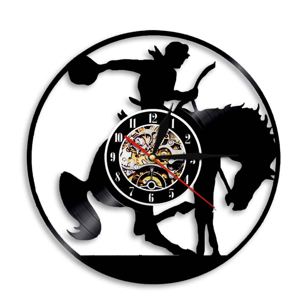 

Cowboy Clock Wyoming Cowboy - Vinyl Record Wall Clock - Without LED, 501 Original