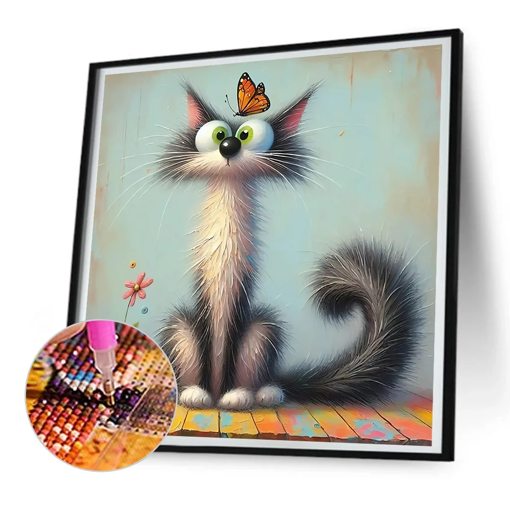 Diamond Painting - Full Round Drill - Cat (Canvas|40*40cm)