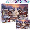 (70*50cm)Xmas Country Scene - Full Round Drill Diamond Painting