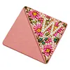 Pearl Bead Embroidery Kit Corner Bookmark PU Letter W DIY Craft