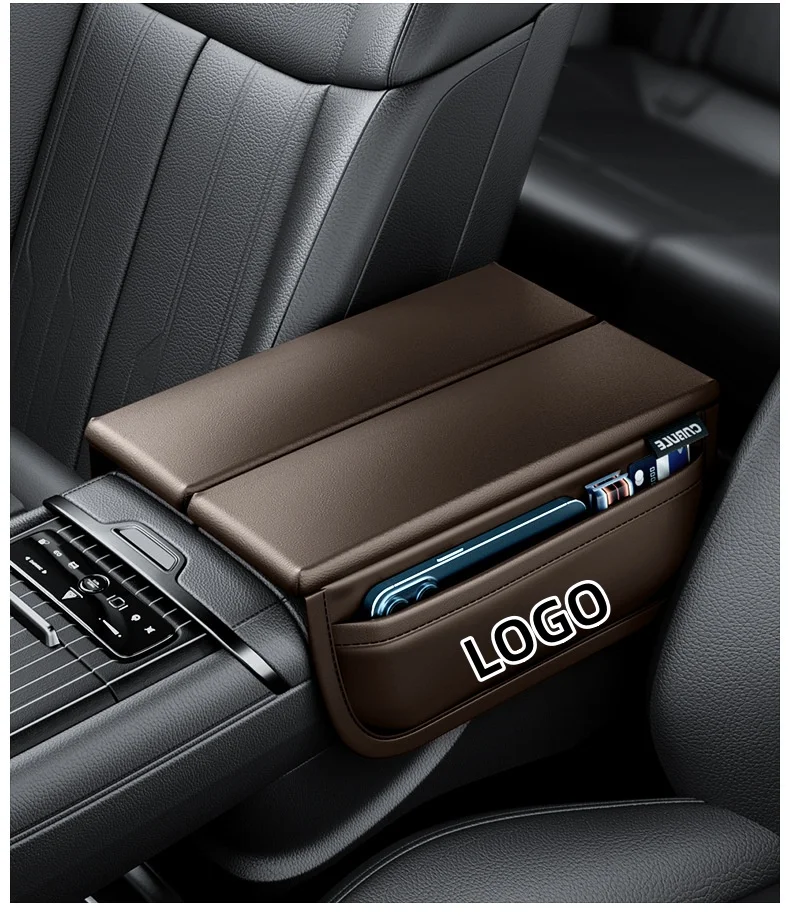 Car center opening and closing heighten storage armrest box mat