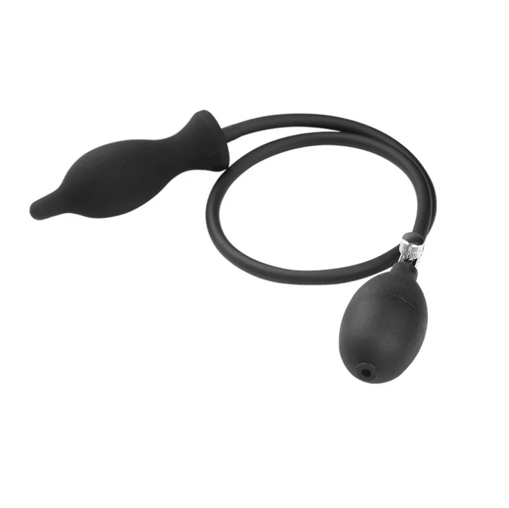 Black Silicone Inflatable Butt Plug Weloveplugs