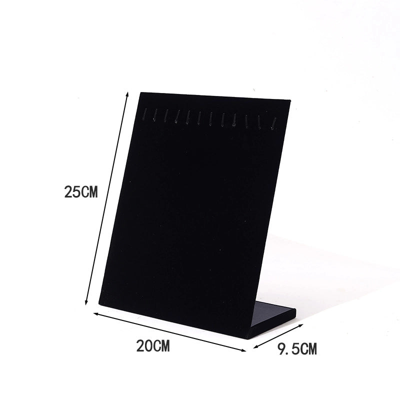 1 Piece Wood Flannel Casual Minimalist L Shape Jewelry Display