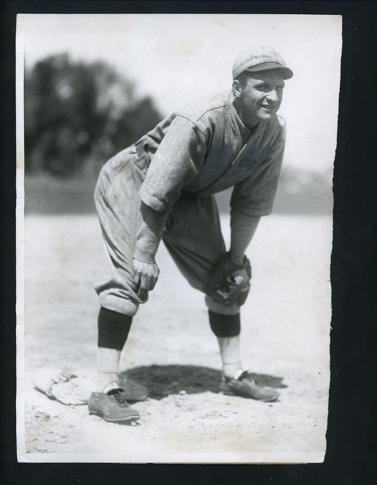 Billy Rogell fielding pose 1928 Press Photo Poster painting Boston Red Sox