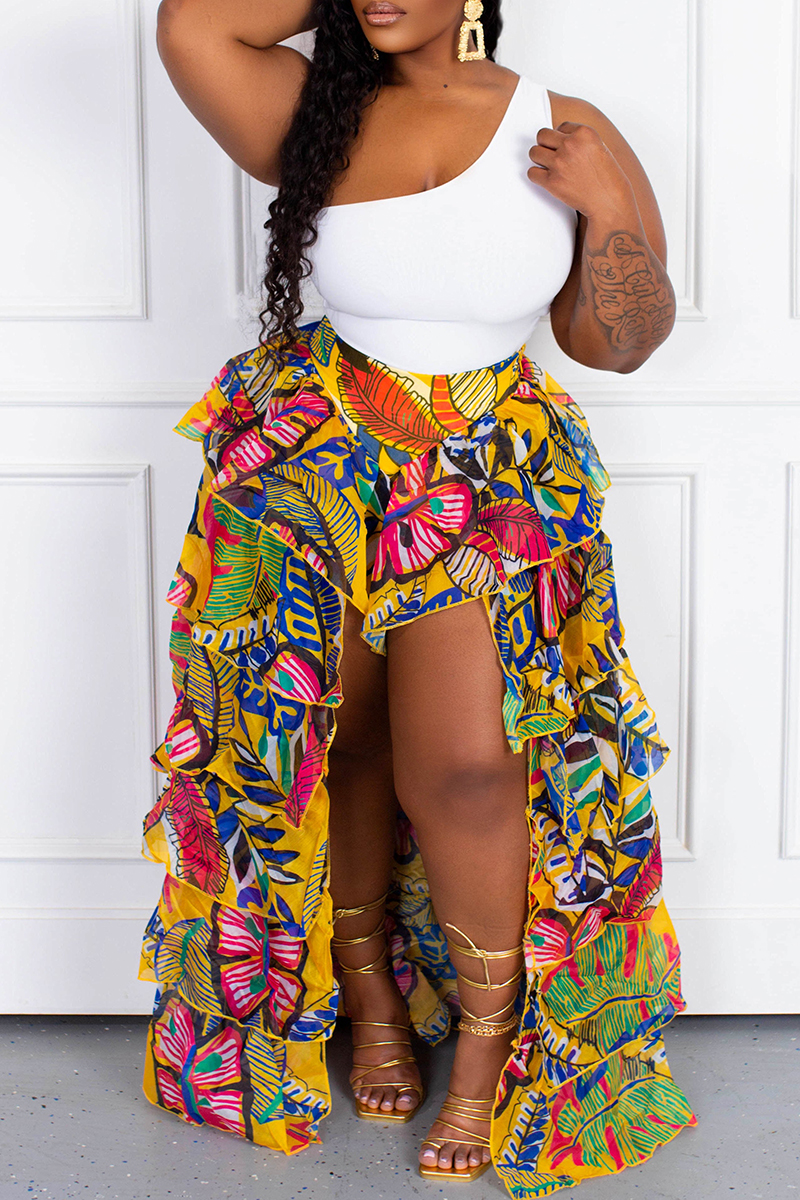 xpluswear-plus-size-boho-all-over-print-ruffle-irregular-hem-tiered-skirt