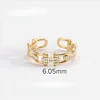 Bling Zircon 18K Golden Copper Rings