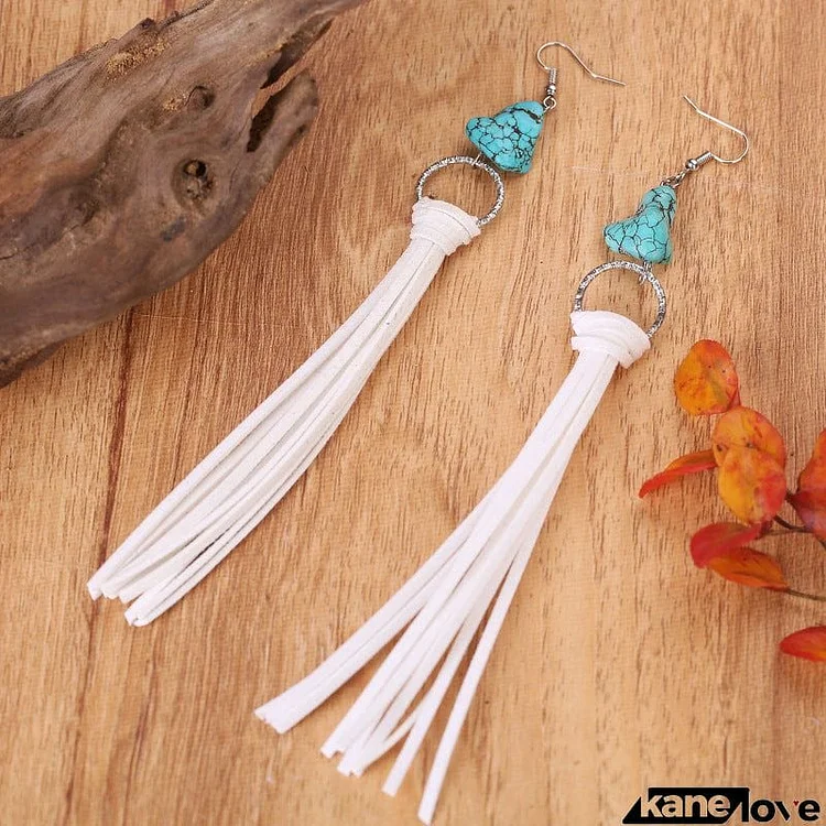 Turquoise Fringe Detail Earrings