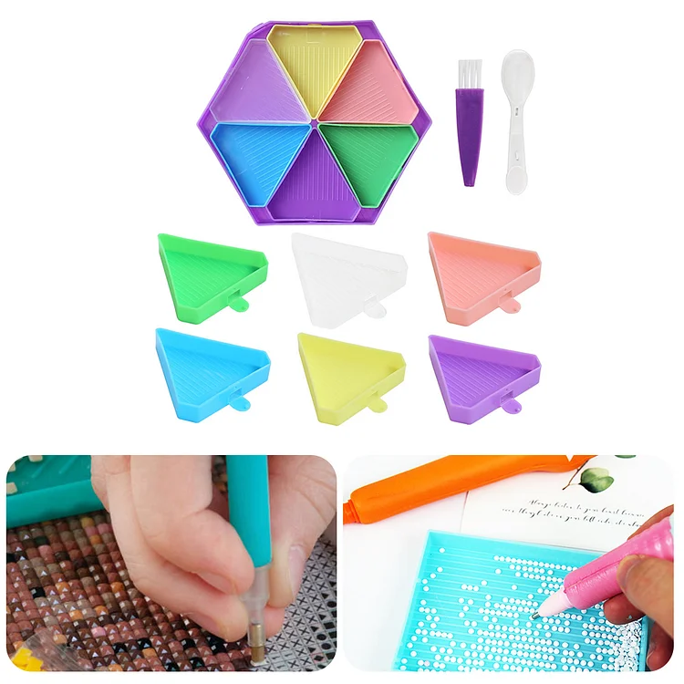 Hexagonal Diamond Painting Tray Art Painting Beads Sorting Tray gbfke