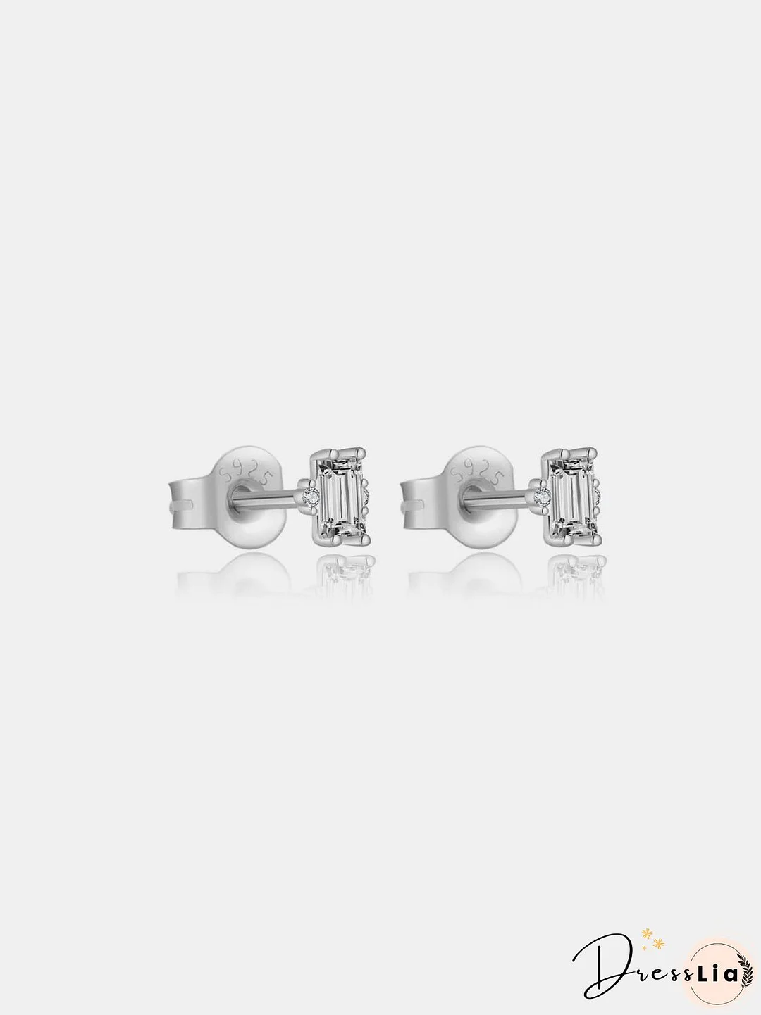 925 Sterling Silver Zircon Stud Earrings