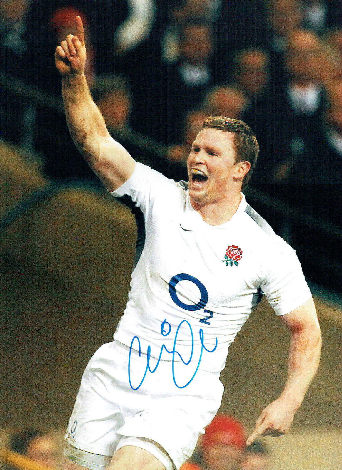 Chris ASHTON Signed Autograph 16x12 RARE ENGLAND RUGBY Photo Poster painting AFTAL COA