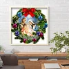 (35*35cm)Christmas wreath - Crystal Rhinestone Diamond Painting