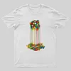 Rainbow Abstraction melted rubix cube  T-Shirt