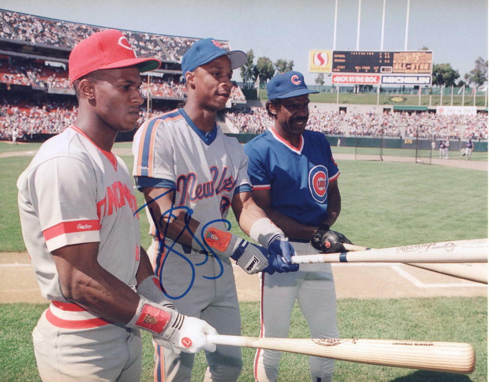 DARRYL STRAWBERRY SIGNED AUTOGRAPH 11x14 Photo Poster painting - ANDRE DAWSON, ERIC DAVIS