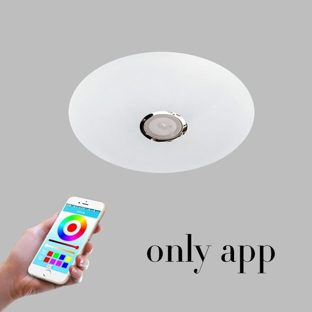 Smart Bluetooth Ceiling Light LED Modern Simple Ultra-thin APP+Remote Music Light Children's Room Living Room Bedroom Light
