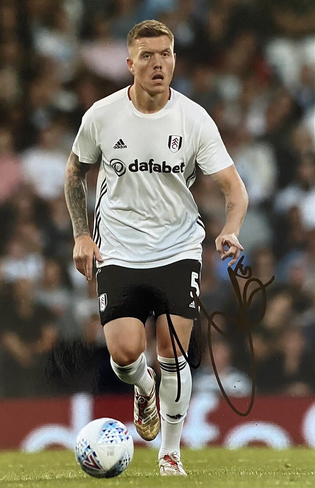 Alfie Mawson Genuine Hand Signed Fulham 12x8 Photo Poster painting