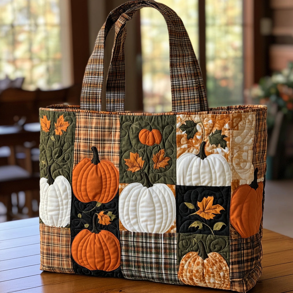 Pumpkin Patch Quilted Tote Bag NCU0DV6947