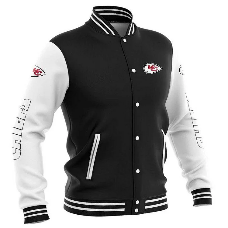 (4 Colors Available)Kansas City Chiefs
Limited Edition Buttoned Baseball Jacket