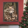 Diamond Painting -DIY Round Drill Parent Wolf