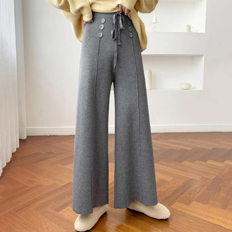 Autumn and winter loose knitted pants