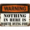 Warning - Metal Tin Signs(8*12Inch/12*16Inch)