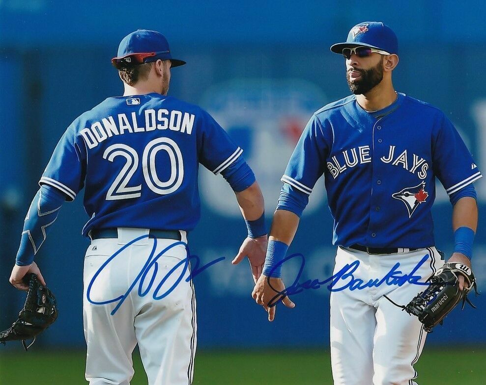 JOSE BAUTISTA / JOSH DONALDSON 8x10 SIGNED Photo Poster painting AUTOGRAPHED ( REPRINT )