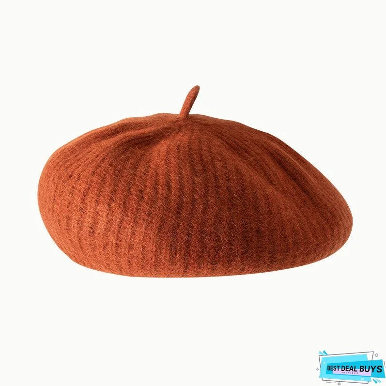 Fashion Personality Wool Beret Women England Retro