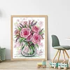 Rose And Lavender-14CT Stamped Cross Stitch 29*35cm/11.42*13.78in