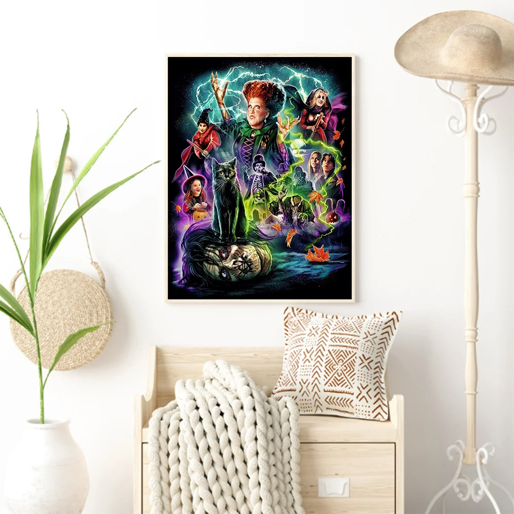 11CT Full Stamped Cross Stitch - Hocus Pocus Witch(Canvas|40*50CM)