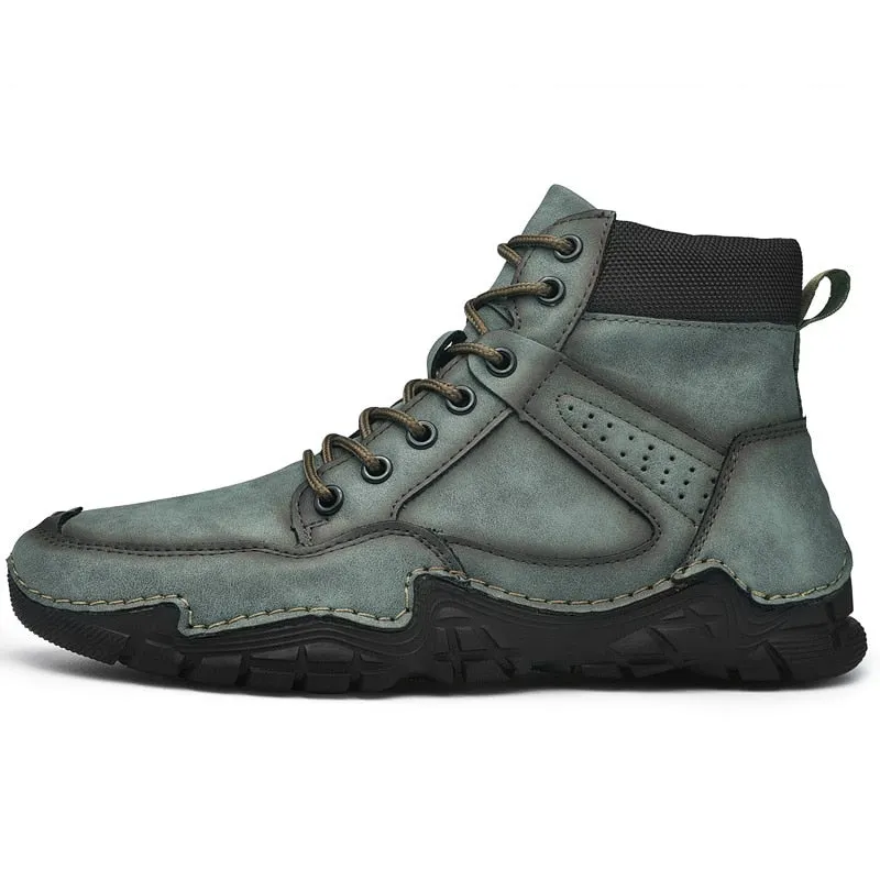 Winter Men's Casual Boots Plush Warm Mens Ankle Boots High Quality Outdoor Men Boots Comfortable Motorcycle Boots Zapatos Hombre