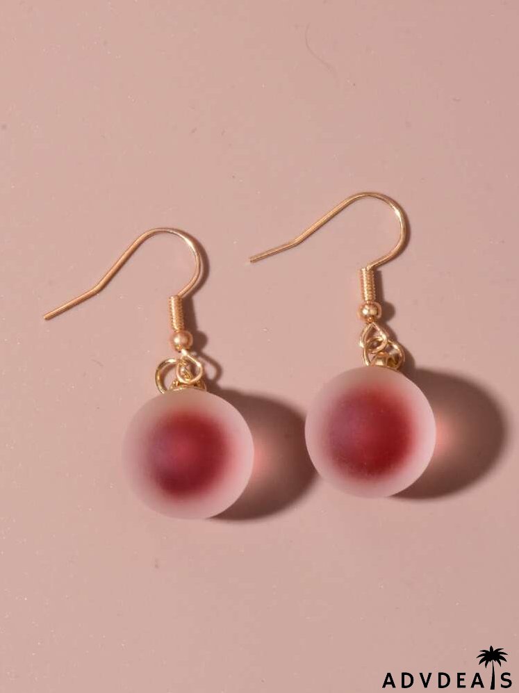 Acrylic Ball Drop Earrings
