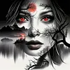 Forest Night Lady Full 11CT DIY Stamped Needlework Embroidery Kit 15.75x15.75inch Embroidery Needlepoint Starter Kits Cross Stitch Art and Crafts Kits for Beginners Adults Home Decor