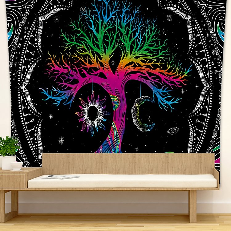 Printed Tapestry - Colorful Tree