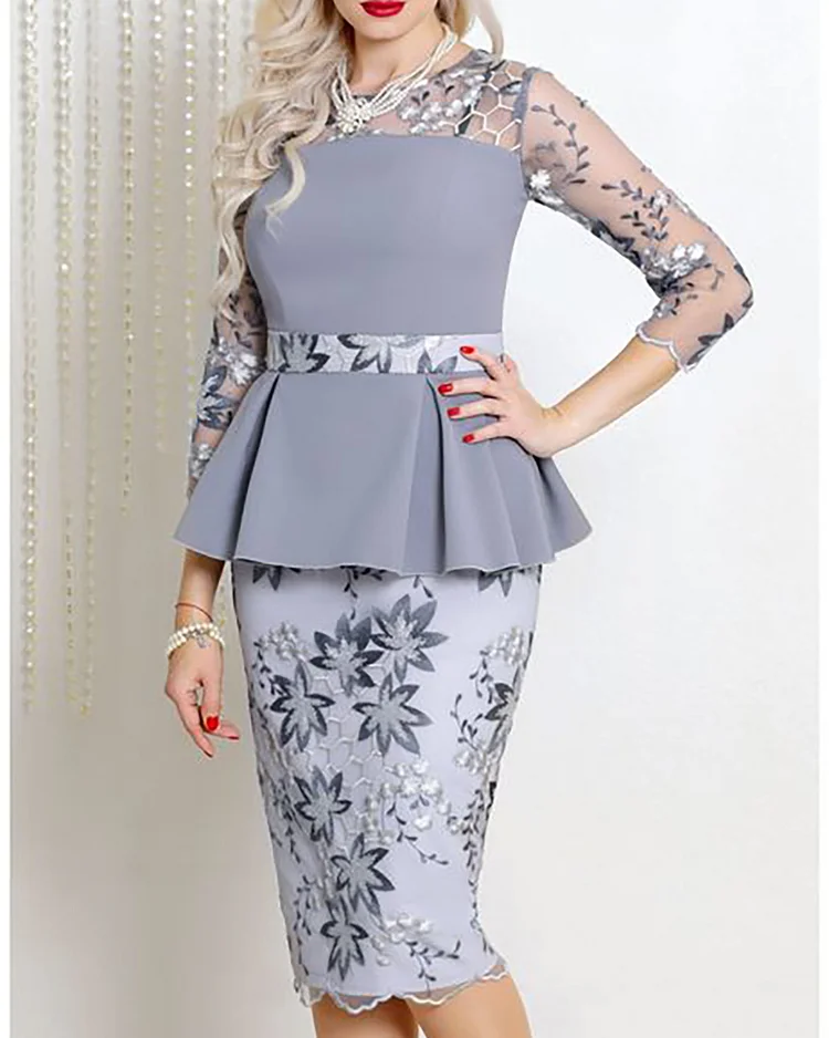 Ladies Elegant Versatile Contrast Print Dress