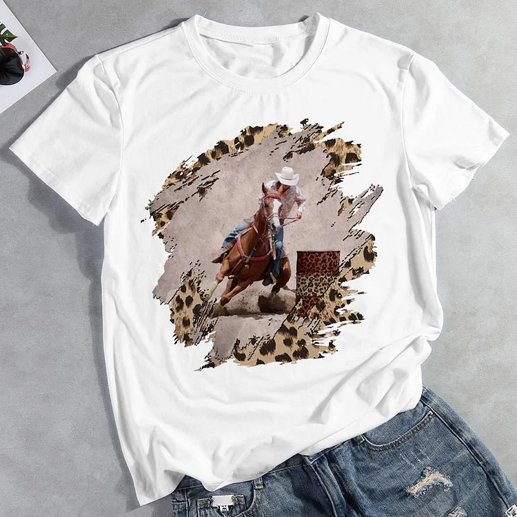 PSL - Cowgirl Racing Love Horses T-shirt Tee -012127