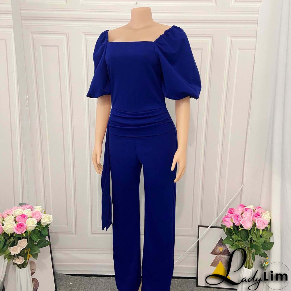Women's Summer High Waist Chic Plus Size Jumpsuit