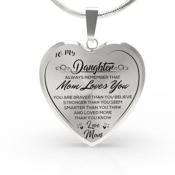 Mayoulove "To My Daughter"Heart Necklace-Mayoulove