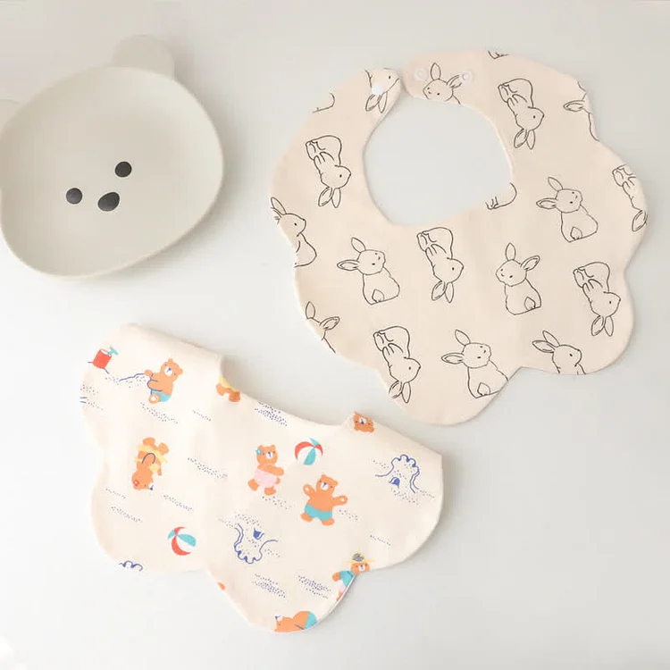 Baby Double-layer Absorbent Bib 2 Pieces