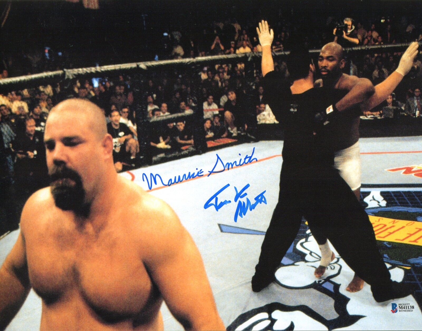 Tank Abbott & Maurice Smith Signed 11x14 Photo Poster painting BAS Beckett COA UFC 15 Autograph