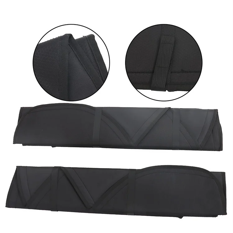 SEBLAFF 2 Pcs Charcoal Gray Insulated Blackout Front Door Window Covers Replacement for 2015 to Current Transit Van High and Medium Roof