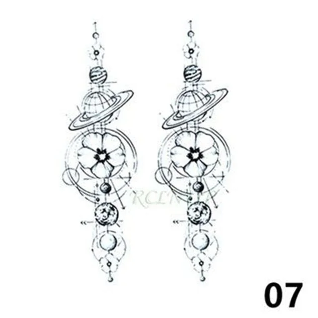 Waterproof Tattoo Stickers Cute Pattern Fake Tattoos Love Hourglass Sexy Girl Arm Clavicle Animal Wolf Temporary Tatoo Sticker