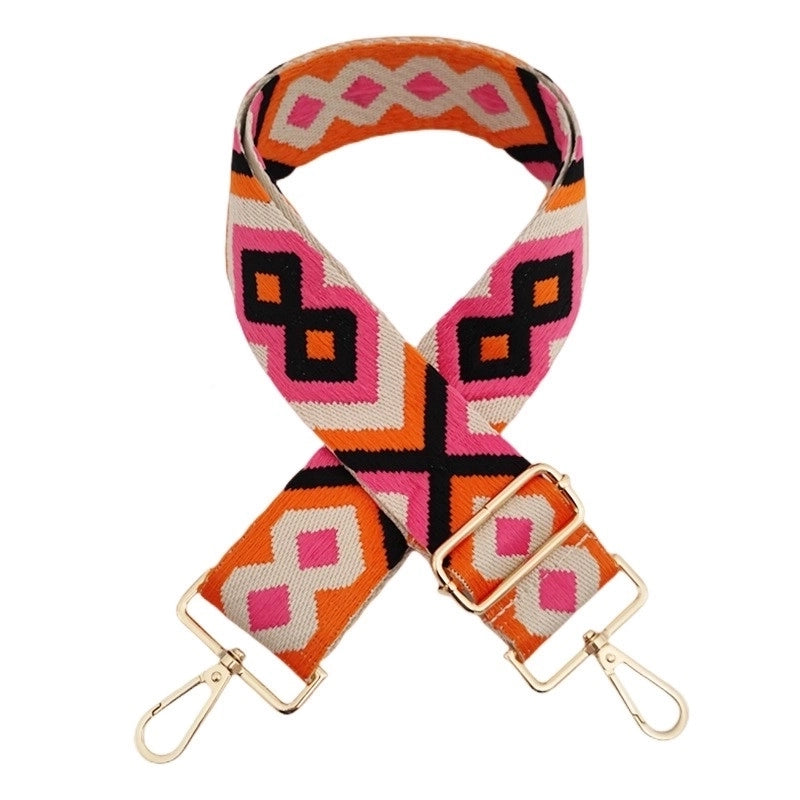 All Seasons Polyester Cotton Color Block Bag Strap