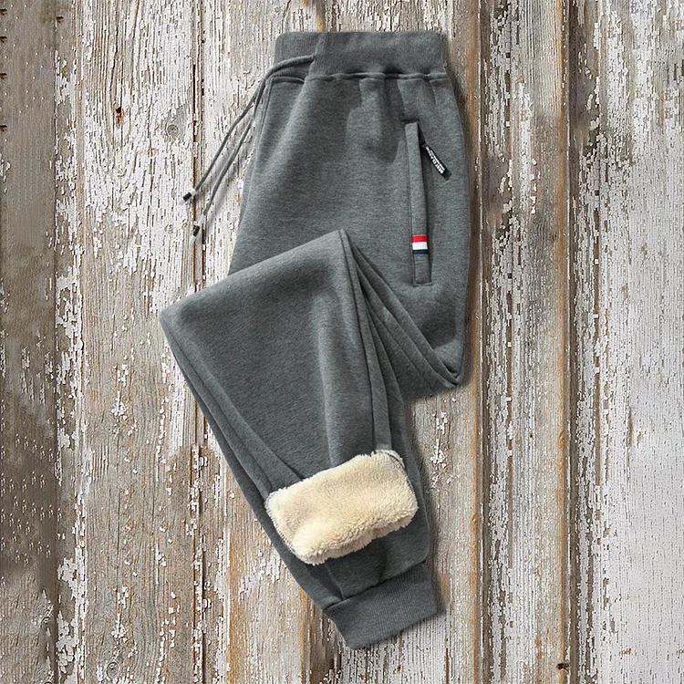 BrosWear Thermal Sherpa Pocket Zip Sweatpants